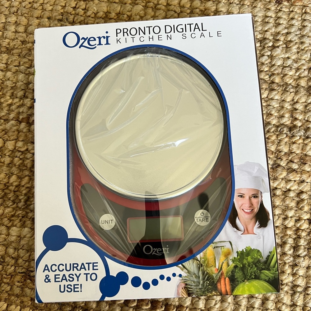 Ozeri Pronto Digital Multifunction Kitchen and Food Scale Red